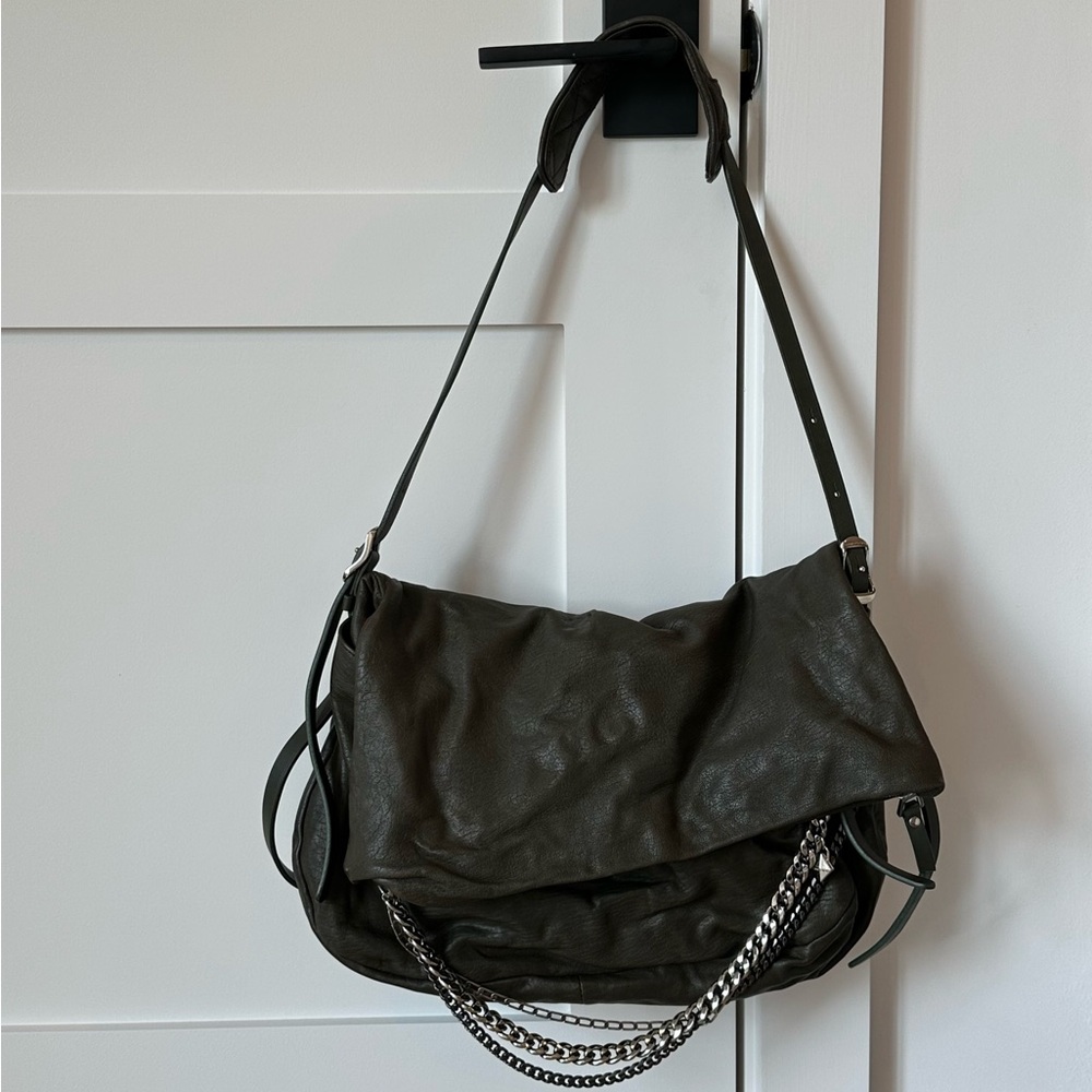 Jimmy Choo Leather Crossbody Messenger Bag